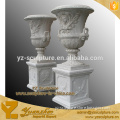 garden decoration large carved marble sculptures of paired planters